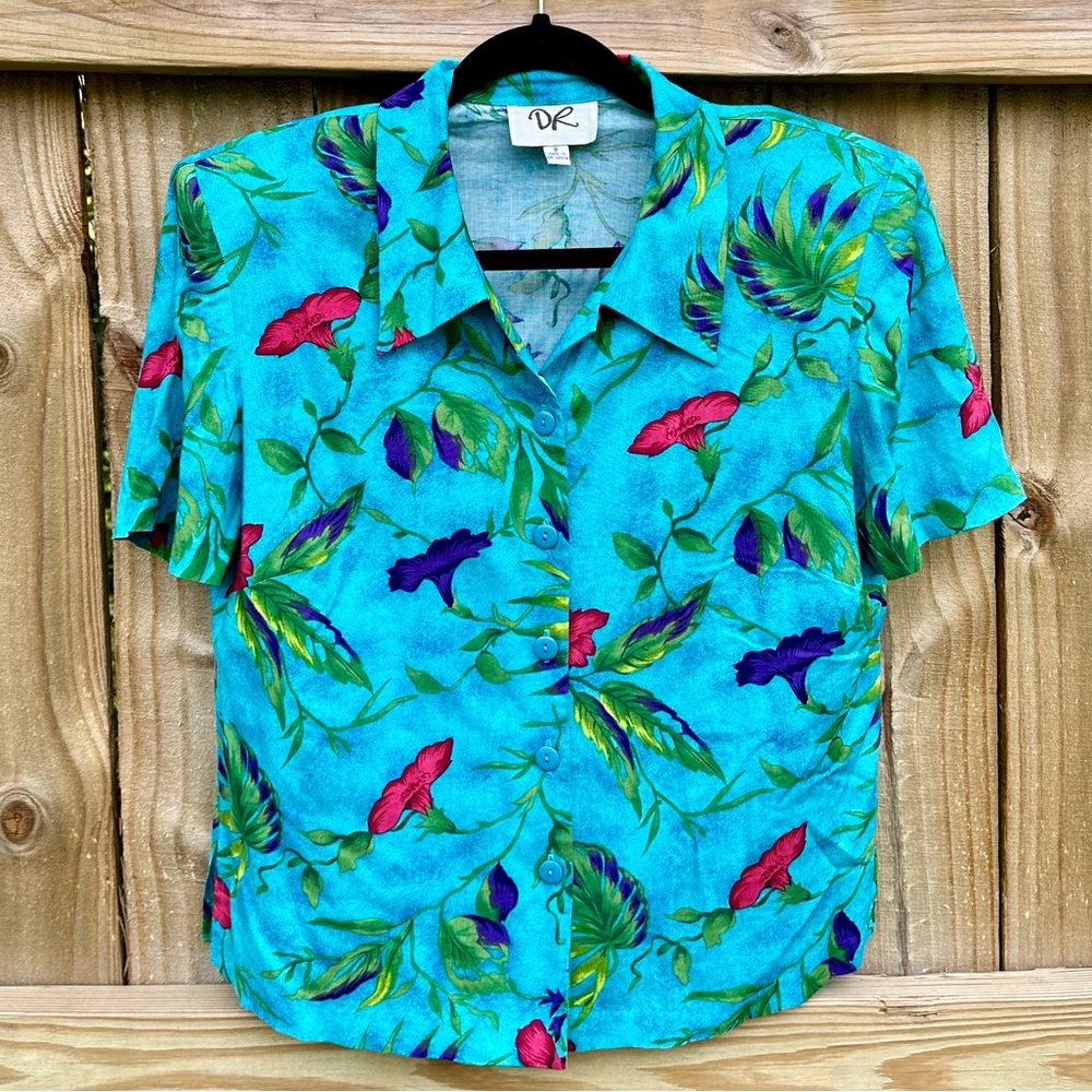 Vintage DR Top with Shoulder Pads Size 8